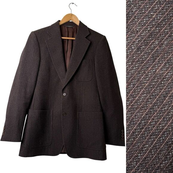 John Varvatos Jacket Wool Blazer Sport Coat Mens EU 48 USA 38 Italy Made Preppy - Picture 1 of 16